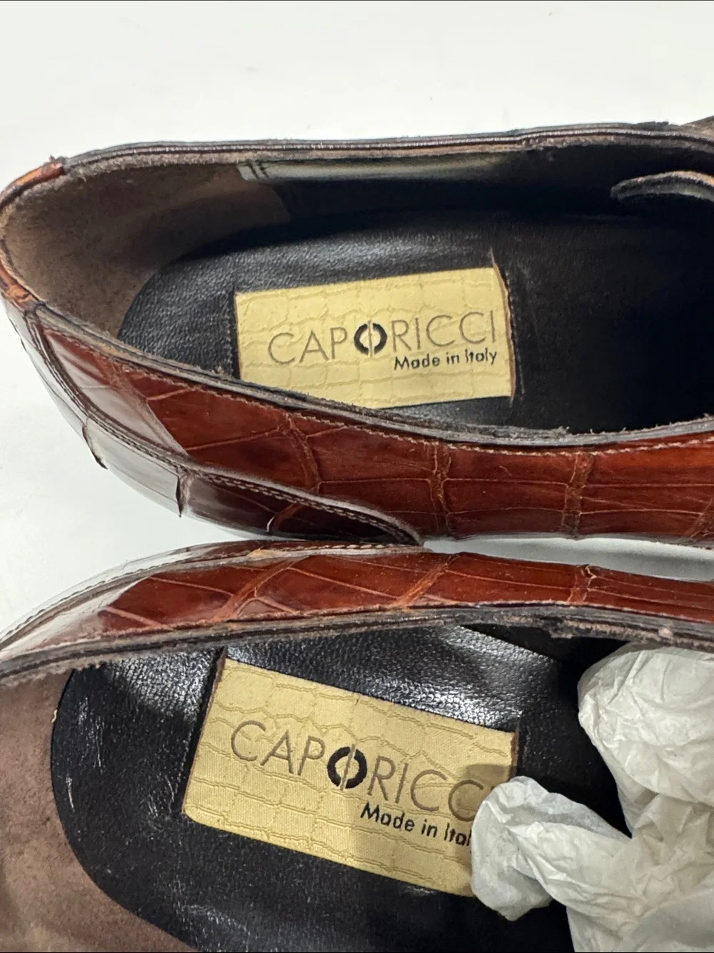 Caporicci genuine alligator 🐊 Leather Monk Strap Shoes size 9